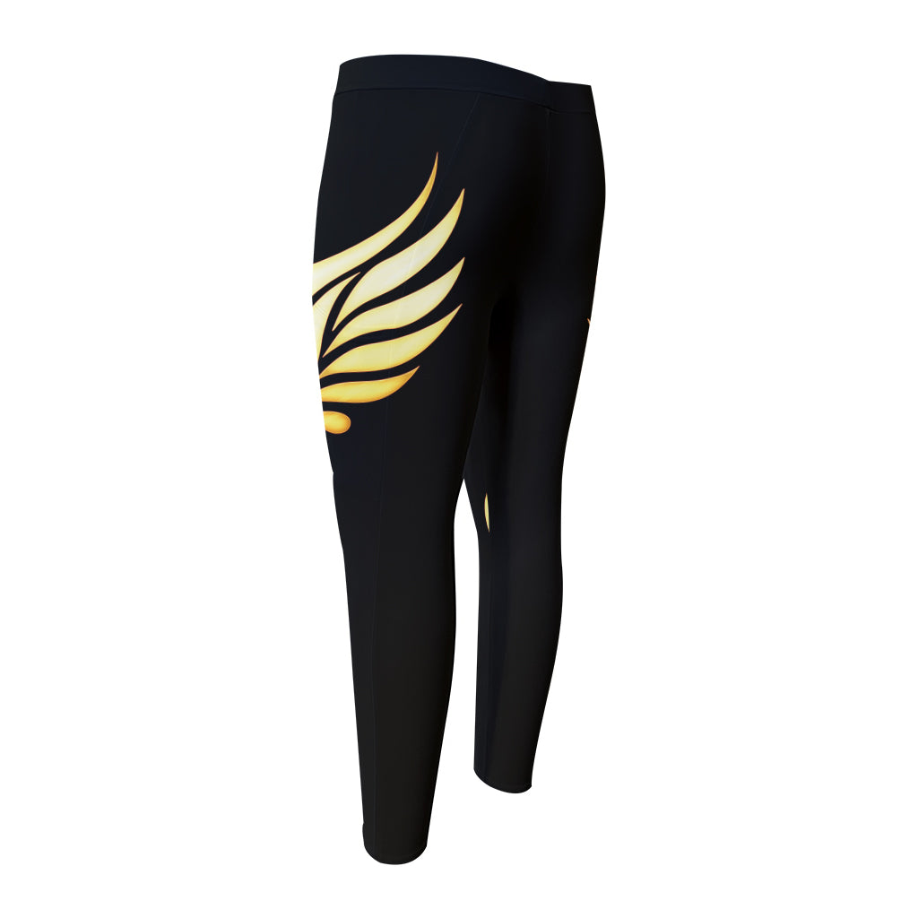The Seven Chakras Caduceus Print Men's Compression Pants