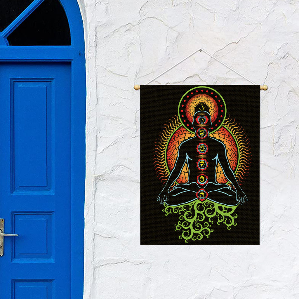 The Seven Chakras Print Garden Flag