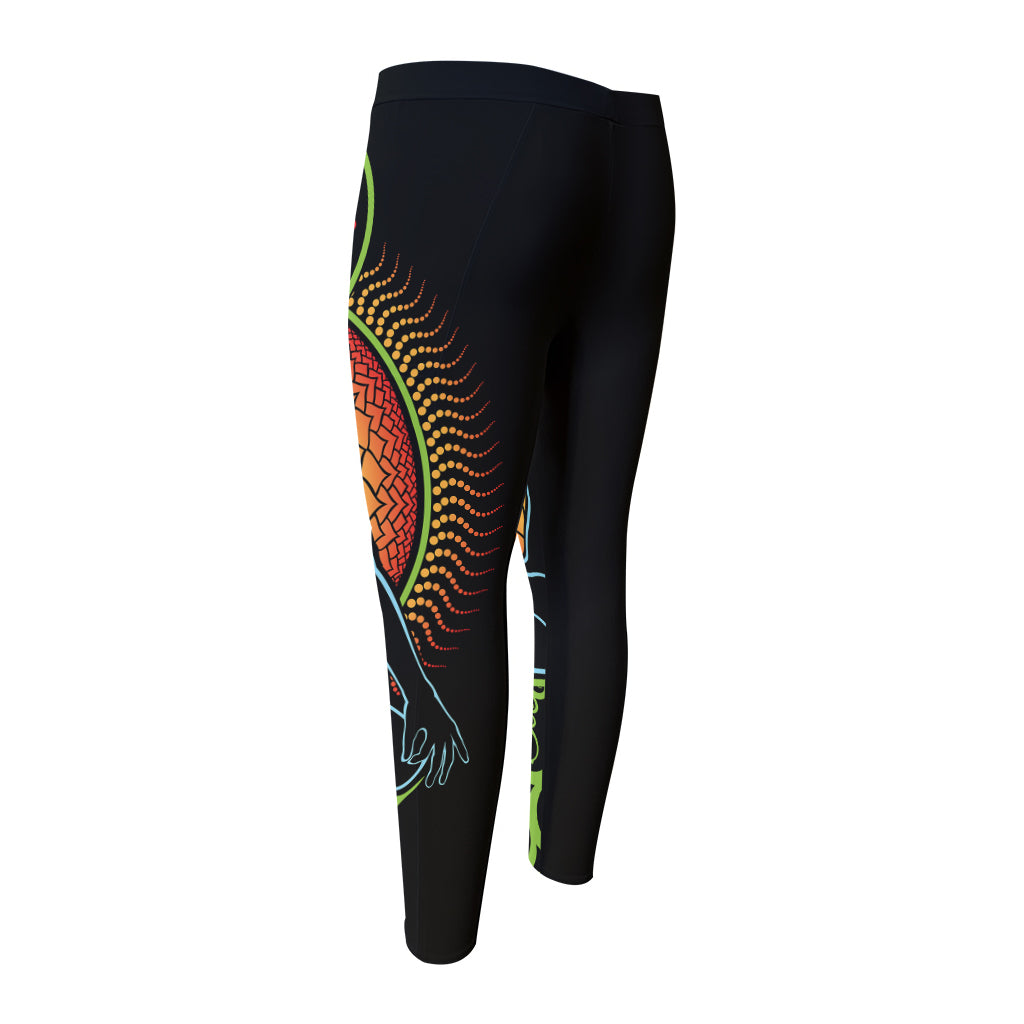 The Seven Chakras Print Men's Compression Pants