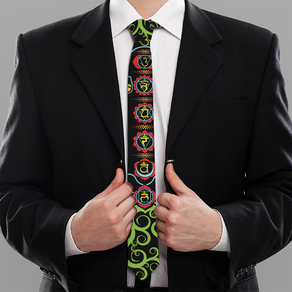 The Seven Chakras Print Necktie