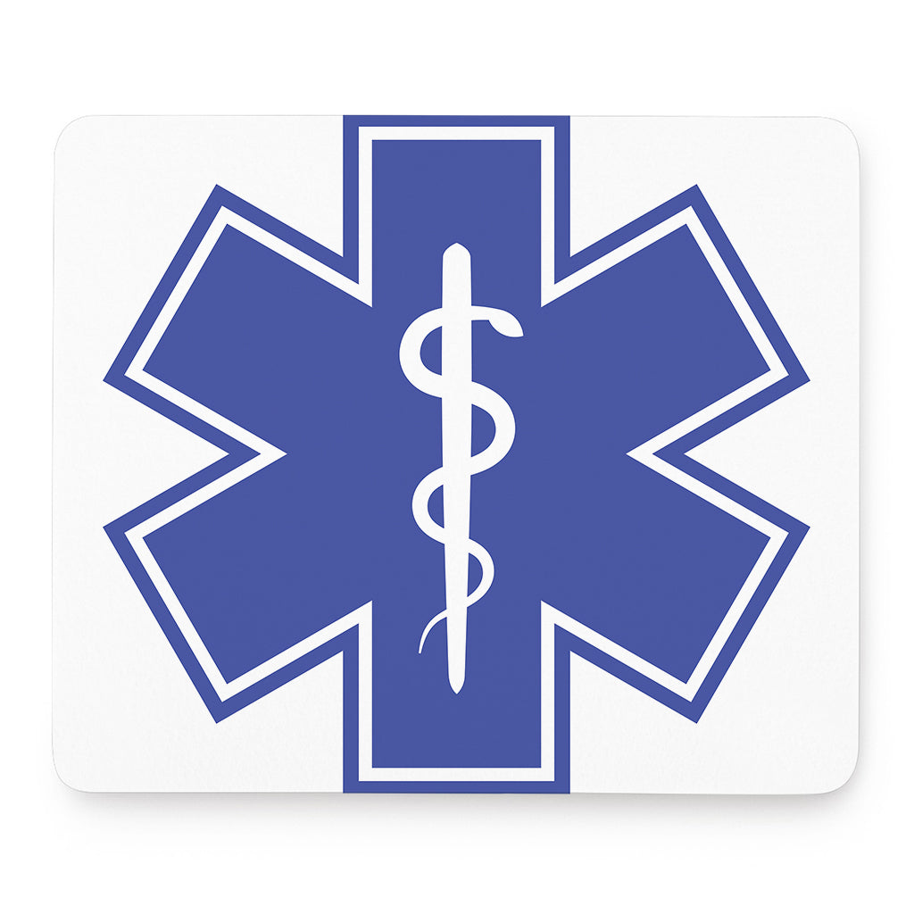The Star Of Life Paramedic Symbol Print Mouse Pad