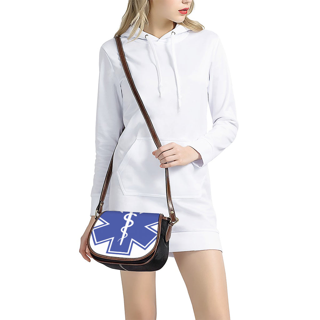 The Star Of Life Paramedic Symbol Print Saddle Bag