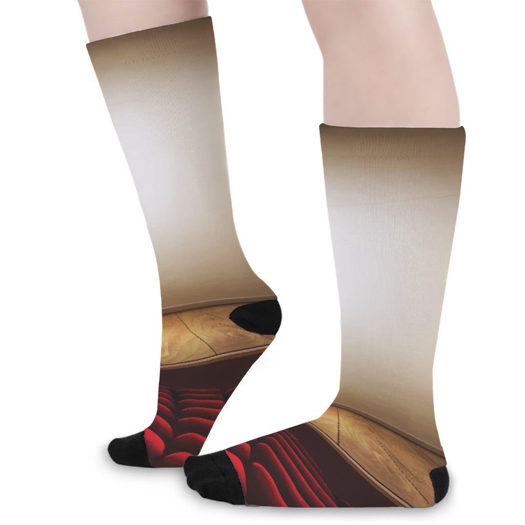 Theater Stage Print Long Socks