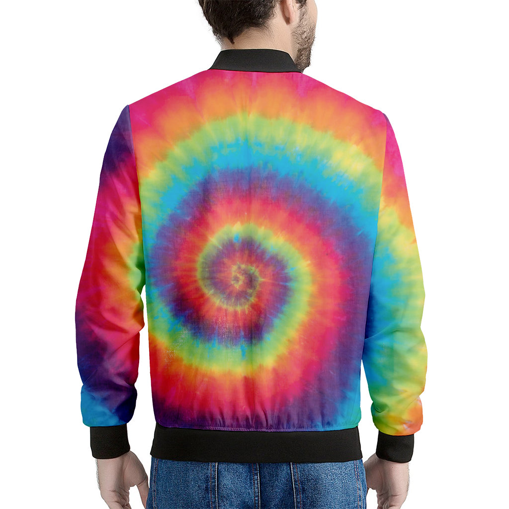Tie Dye Print Men's Bomber Jacket