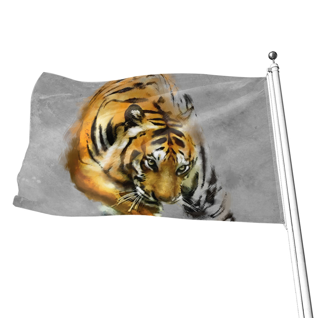 Tiger Painting Print Flag