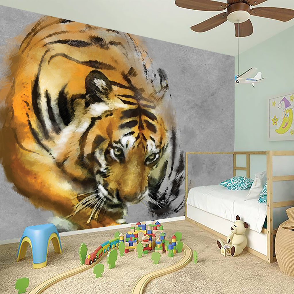 Tiger Painting Print Wall Sticker