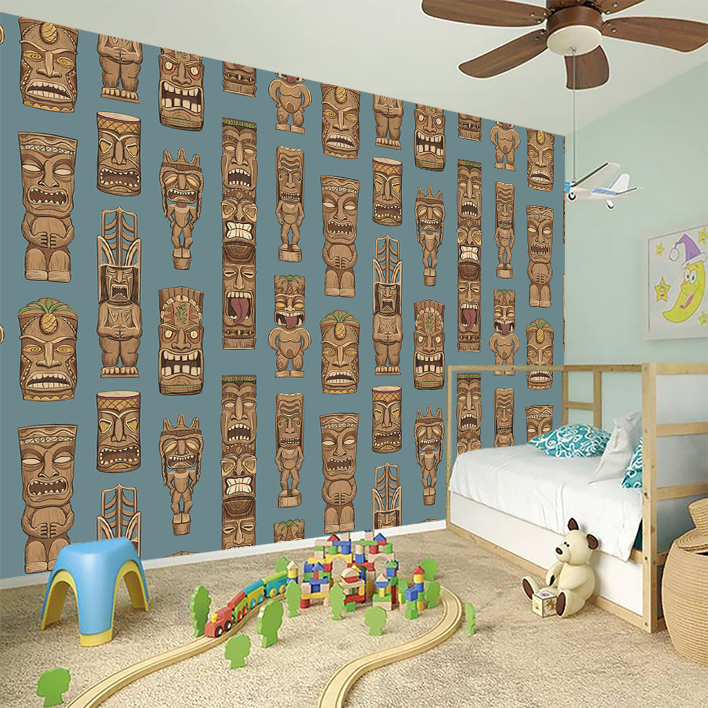 Tiki Totem Pattern Print Wall Sticker