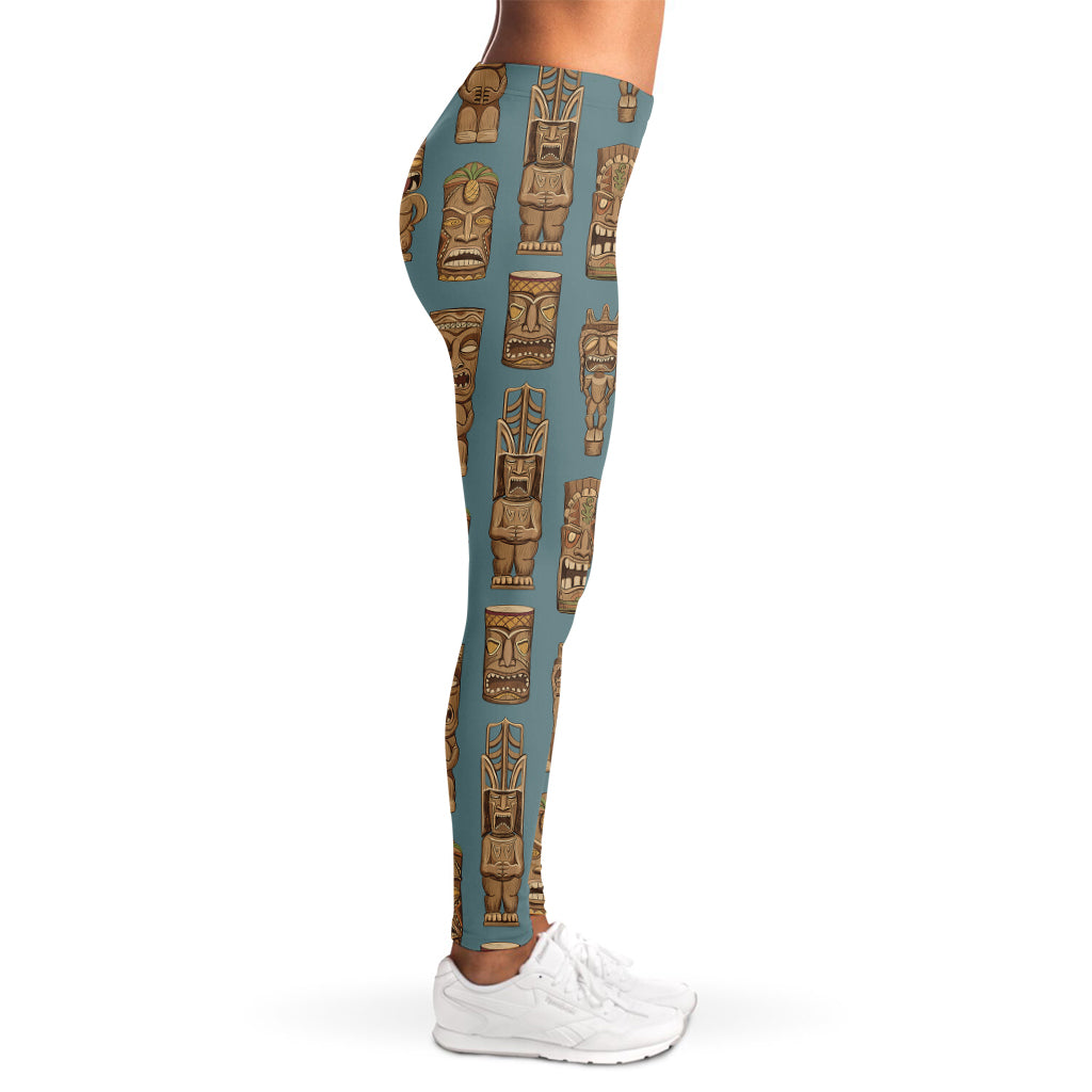Tiki Totem Pattern Print Women's Leggings