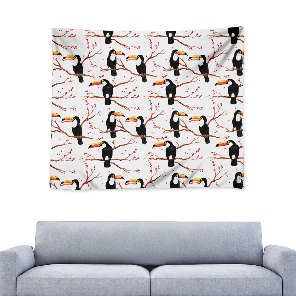 Toco Toucan Pattern Print Tapestry