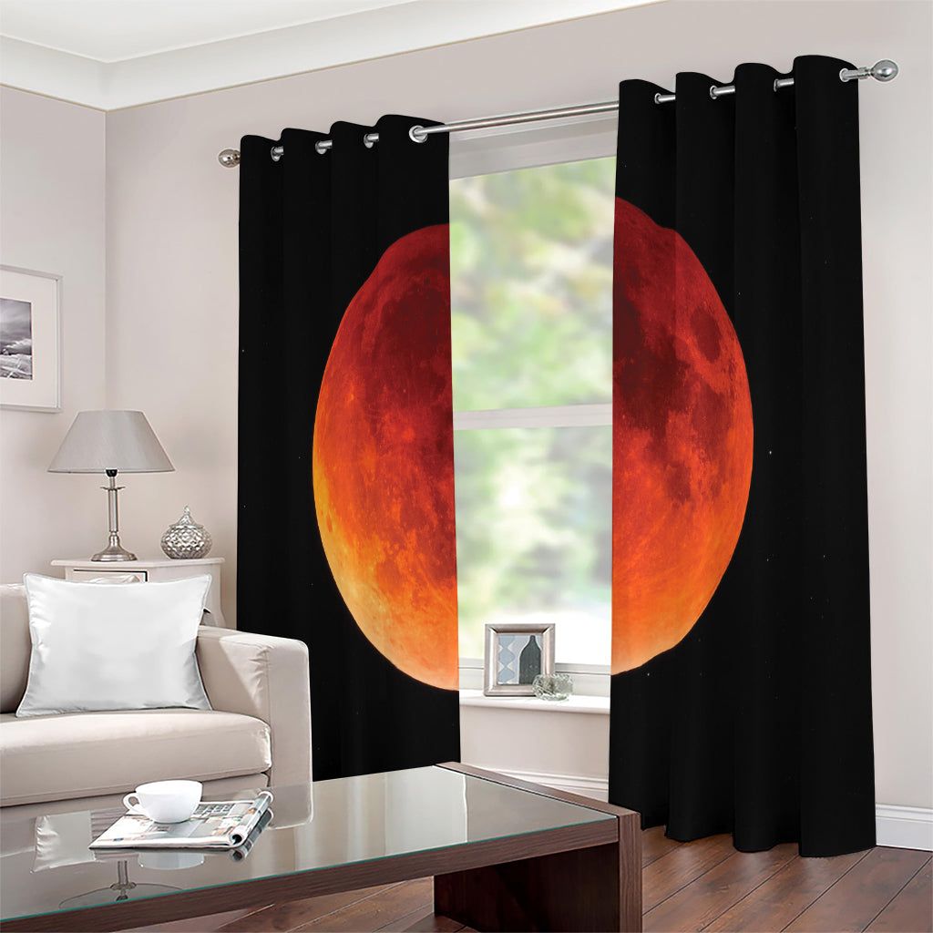 Total Lunar Eclipse Print Extra Wide Grommet Curtains