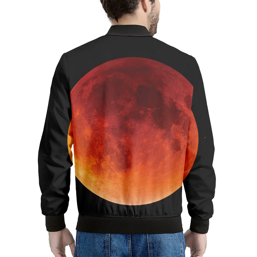 Total Lunar Eclipse Print Men's Bomber Jacket