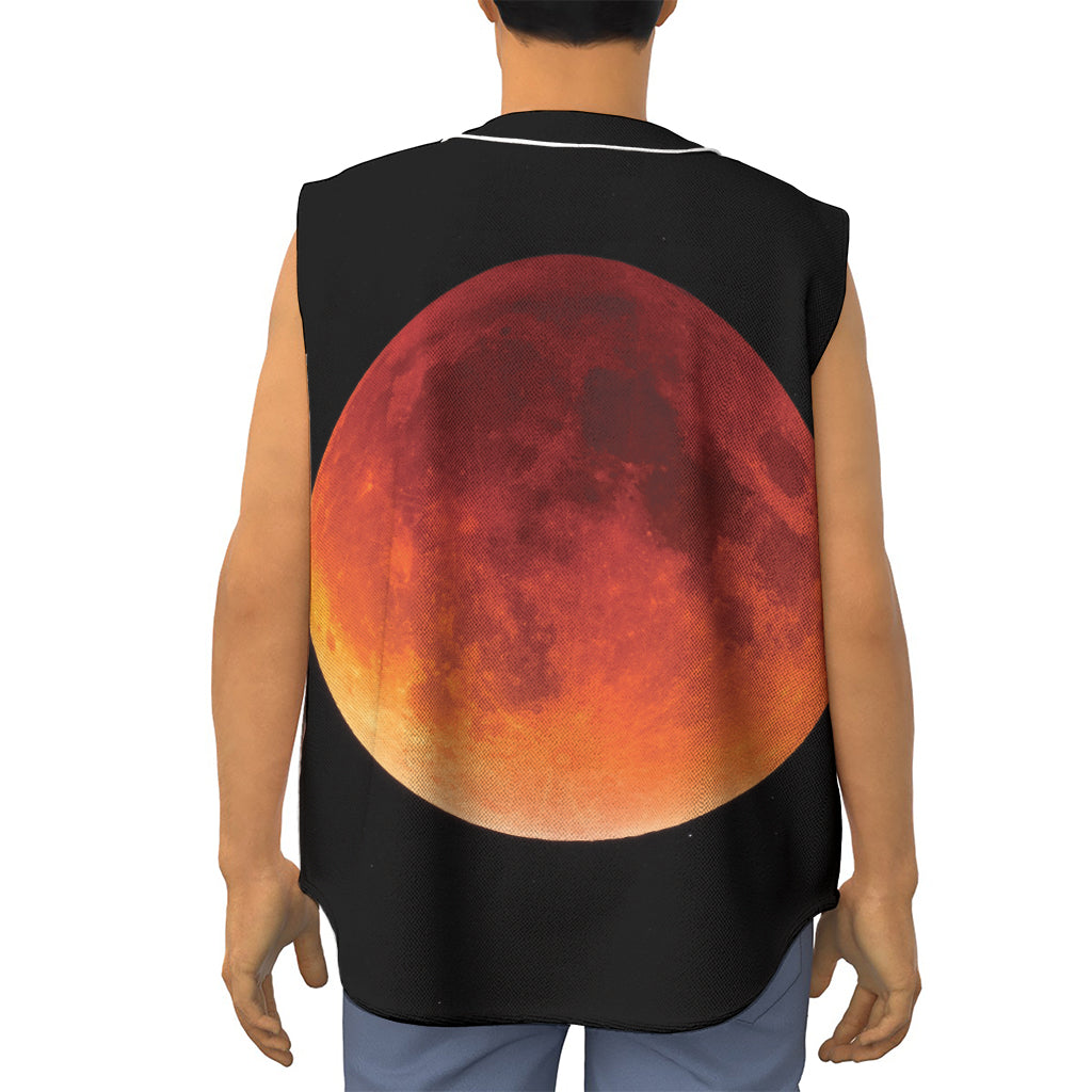 Total Lunar Eclipse Print Sleeveless Baseball Jersey