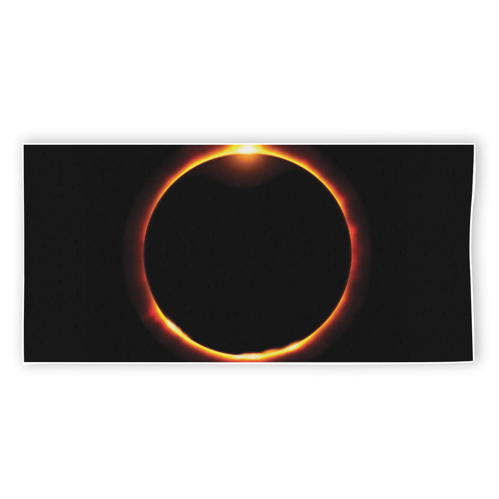 Total Solar Eclipse Print Beach Towel