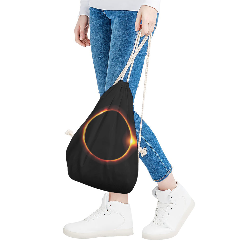 Total Solar Eclipse Print Drawstring Bag