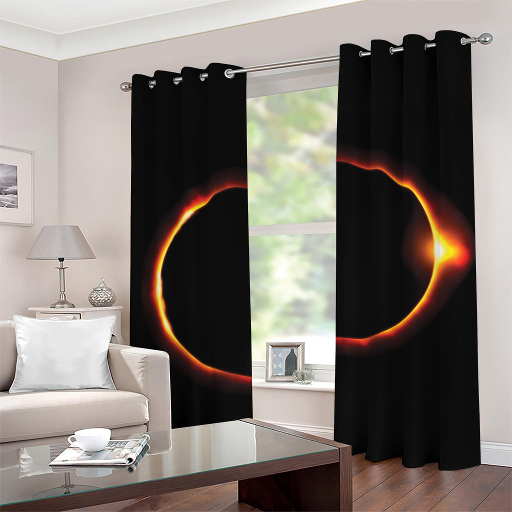 Total Solar Eclipse Print Grommet Curtains
