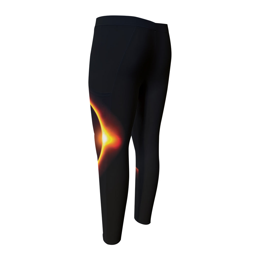 Total Solar Eclipse Print Men's Compression Pants