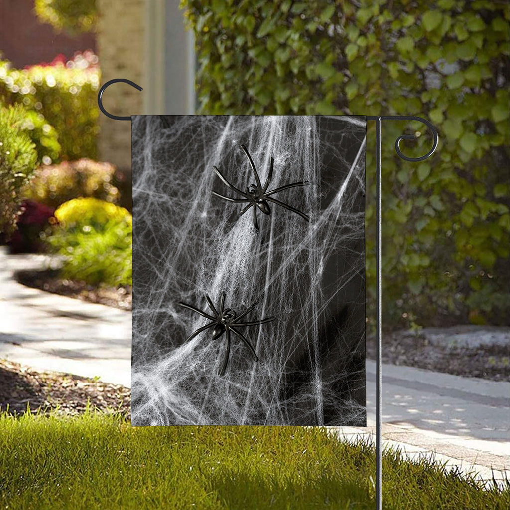 Toy Spiders And Cobweb Print House Flag