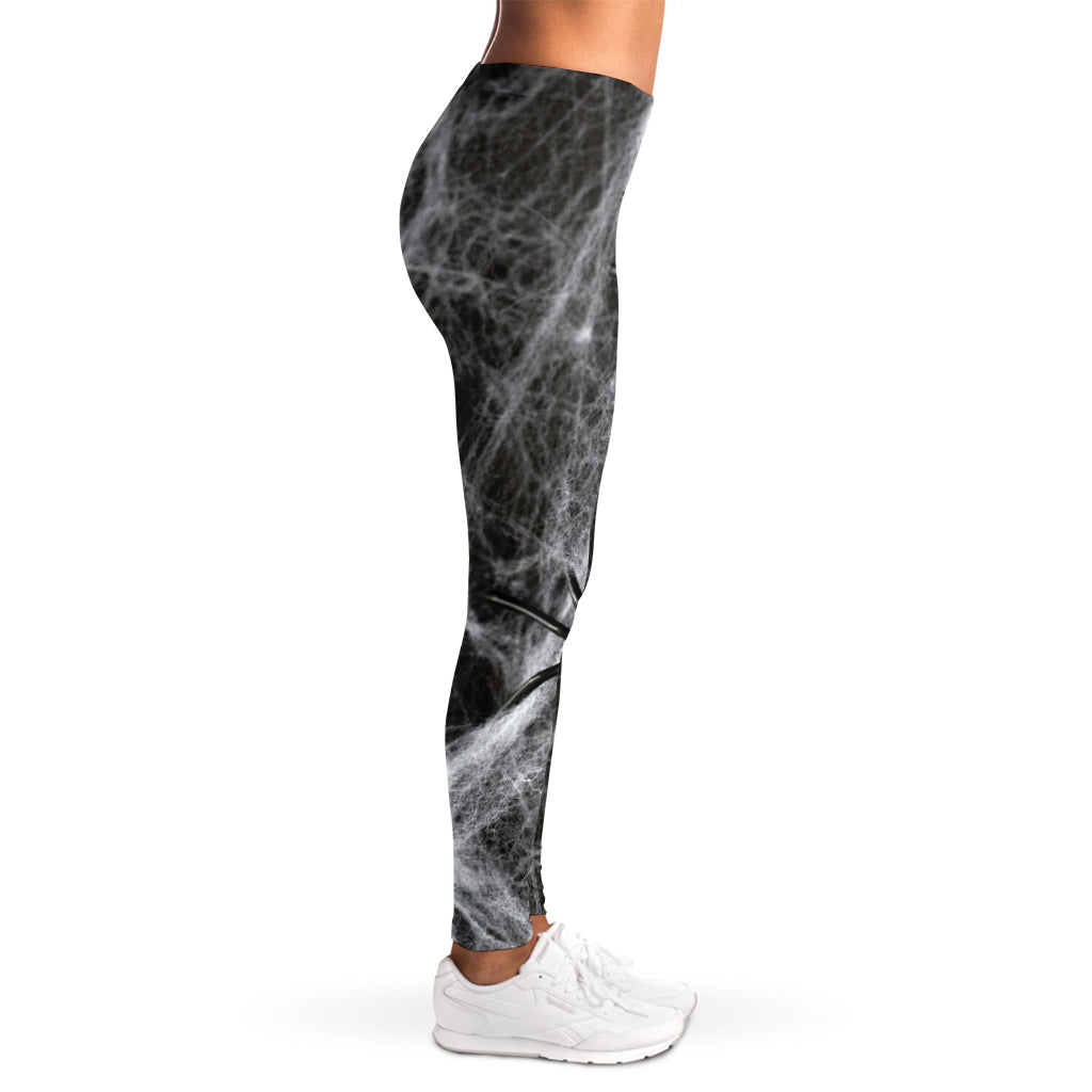 Toy Spiders And Cobweb Print Women's Leggings