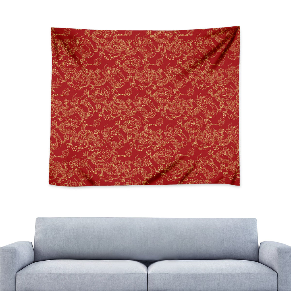 Traditional Chinese Dragon Pattern Print Tapestry