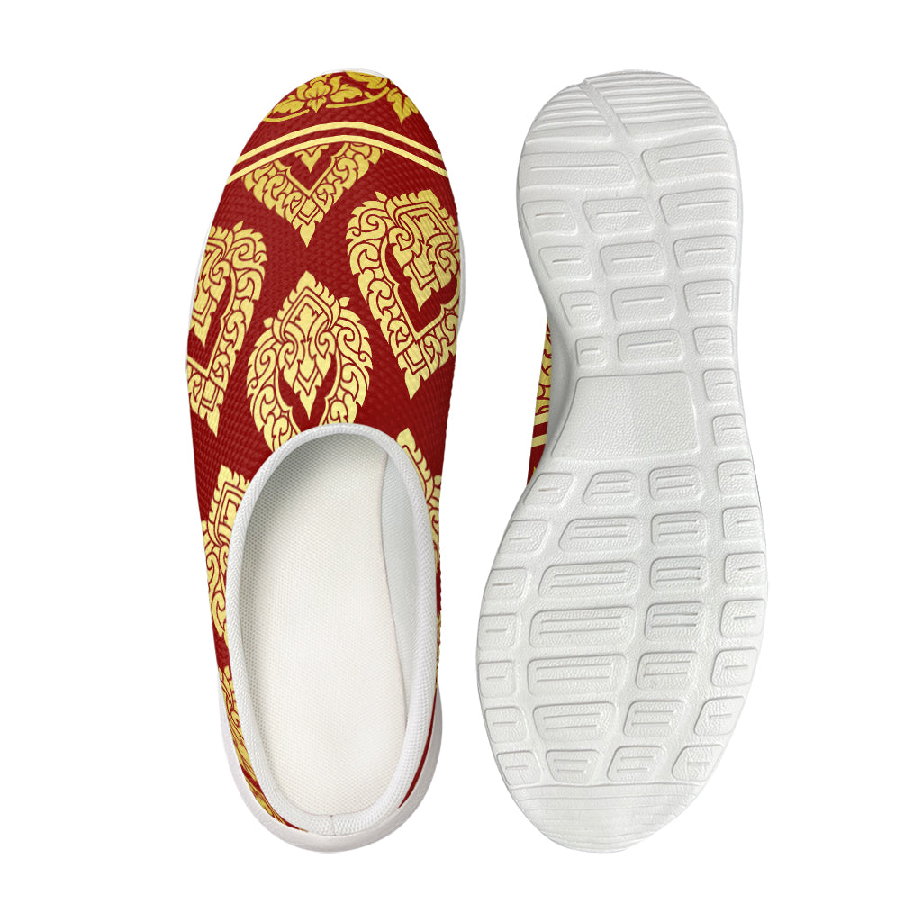 Traditional Thai Pattern Print Mesh Casual Shoes