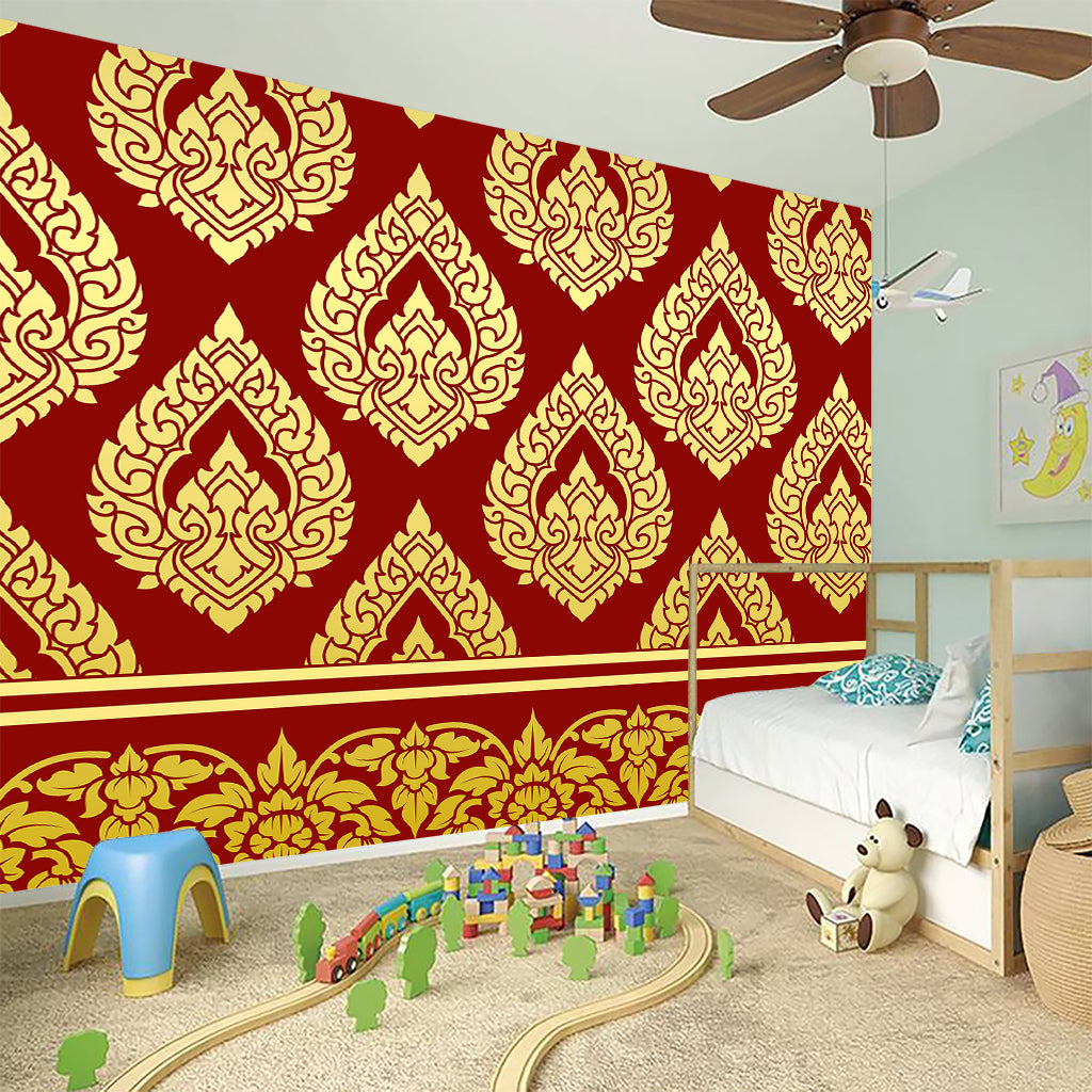 Traditional Thai Pattern Print Wall Sticker