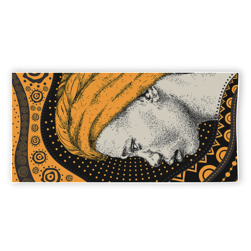 Tribal African Girl Print Beach Towel