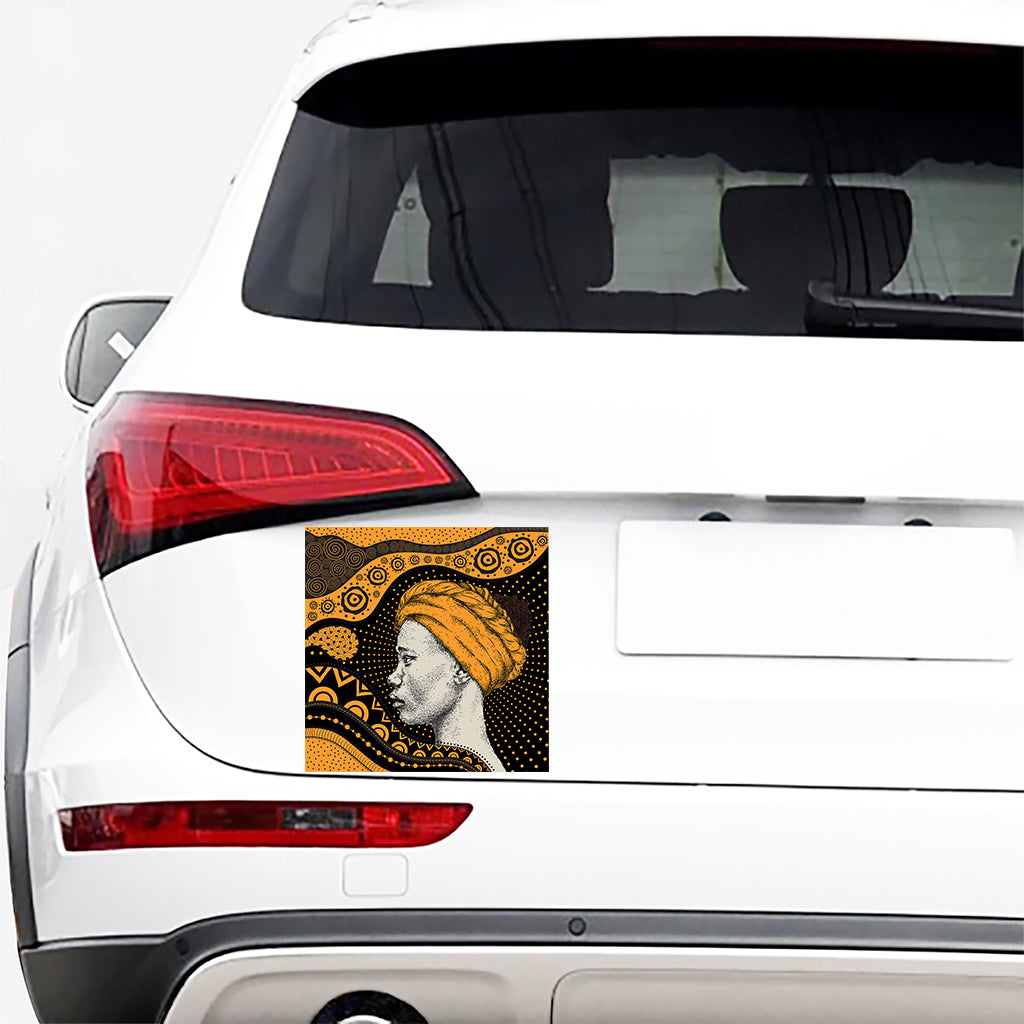 Tribal African Girl Print Car Sticker