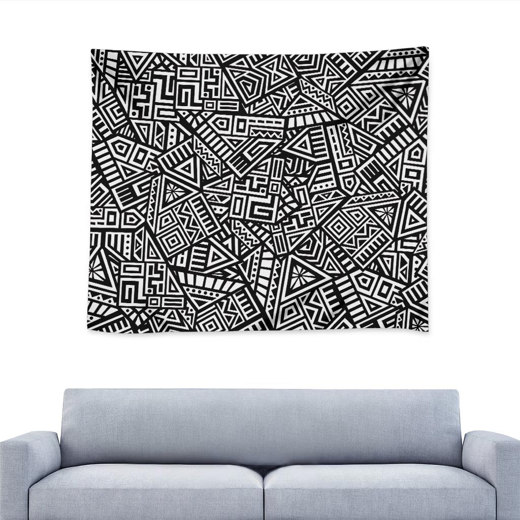 Tribal Aztec Geometric Pattern Print Tapestry