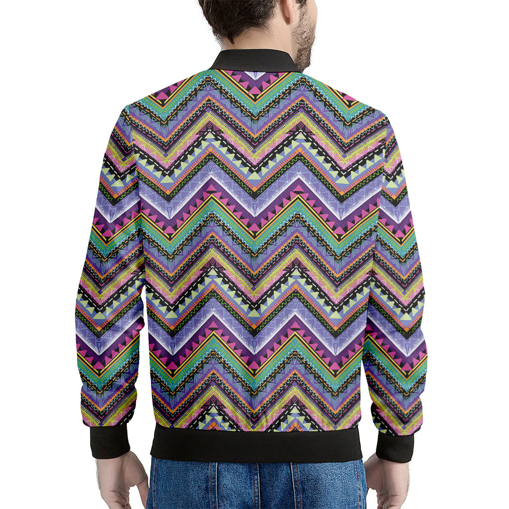 Tribal Aztec Hippie Pattern Print Men's Bomber Jacket