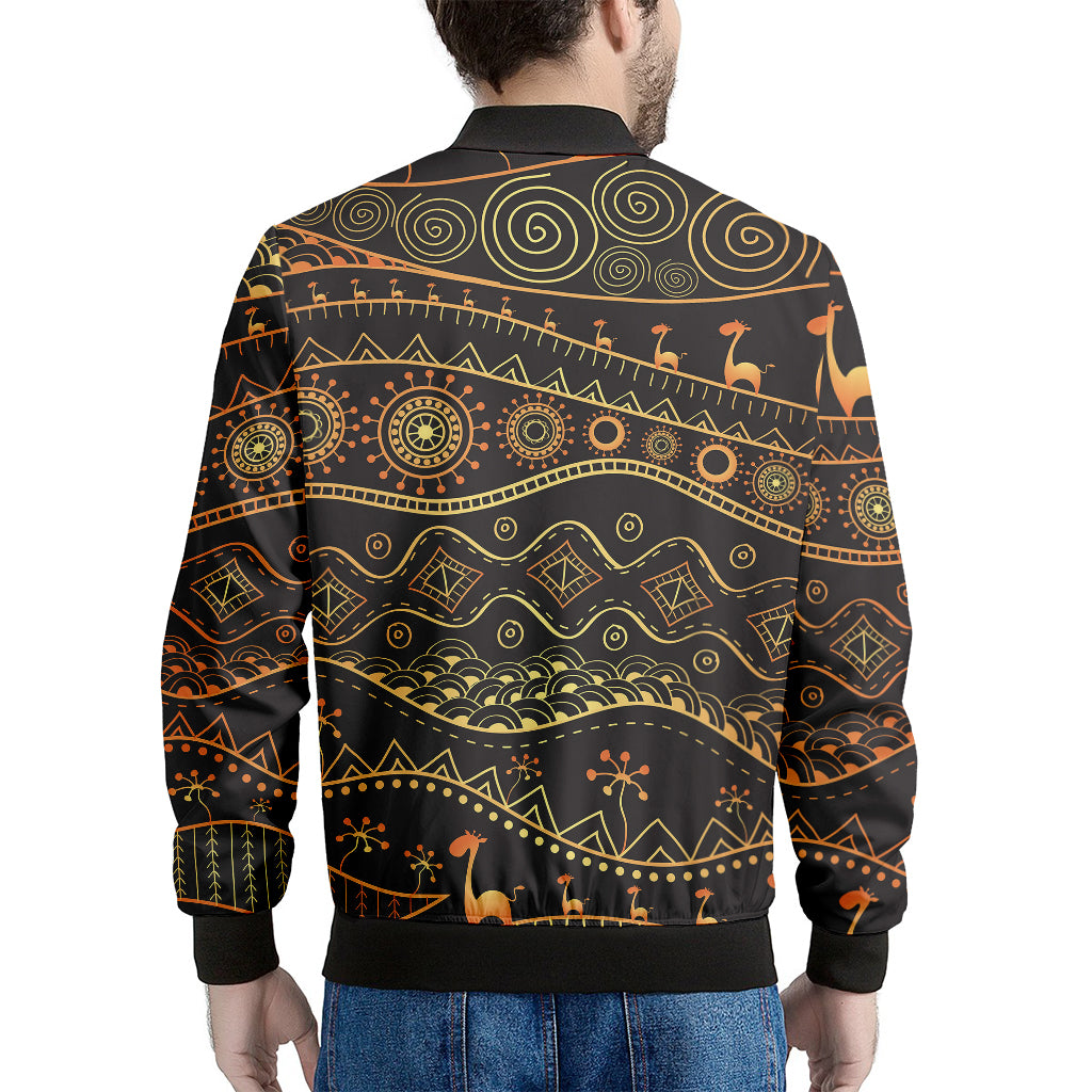 Tribal Ethnic African Pattern Print Men's Bomber Jacket