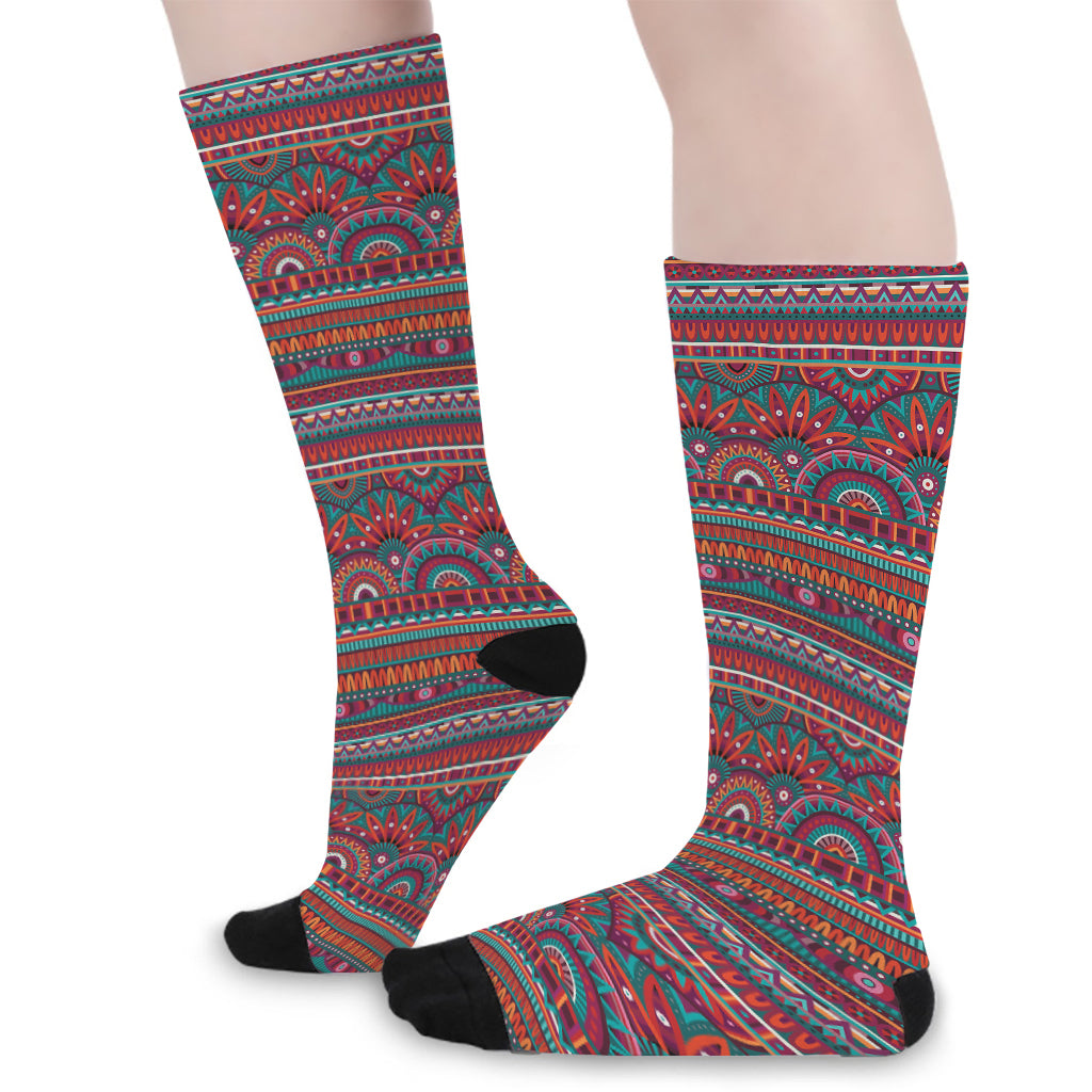 Tribal Ethnic Pattern Print Long Socks