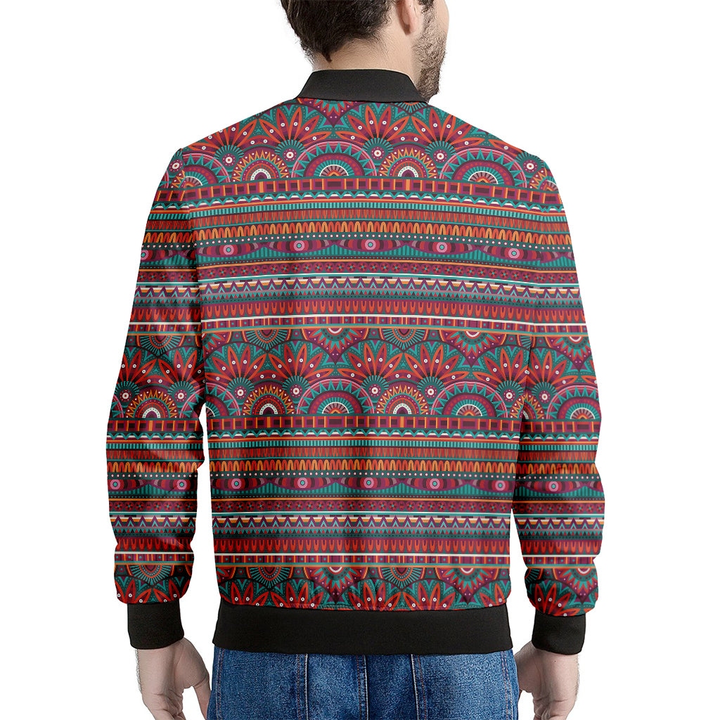 Tribal Ethnic Pattern Print Men's Bomber Jacket