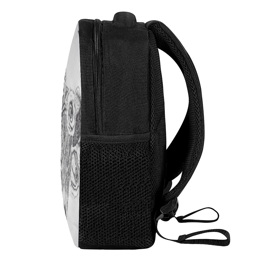 Tribal Indian Bull Skull Print Casual Backpack