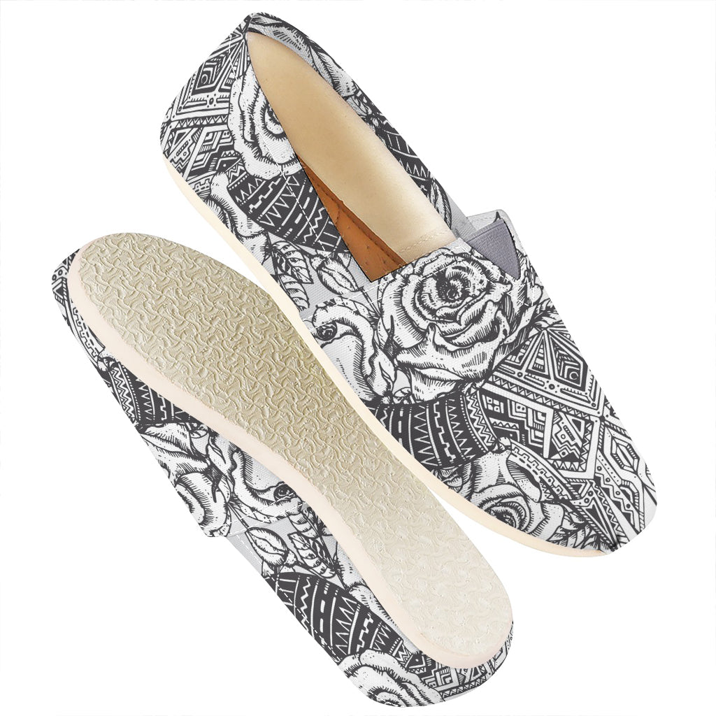 Tribal Indian Bull Skull Print Casual Shoes