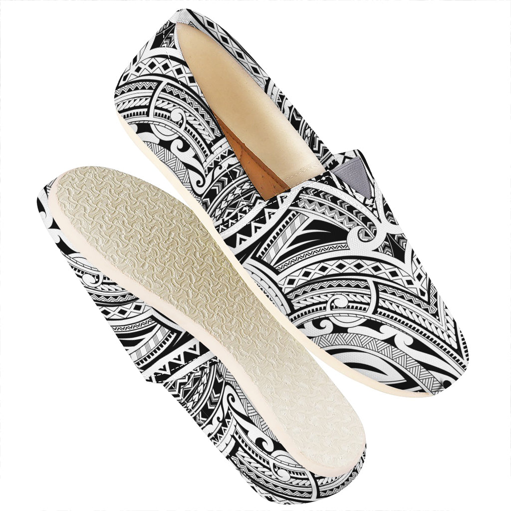 Tribal Maori Polynesian Tattoo Print Casual Shoes