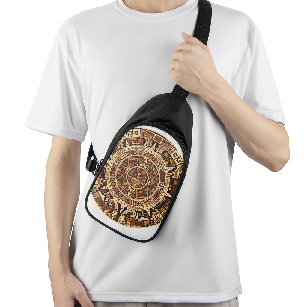Tribal Maya Calendar Print Chest Bag
