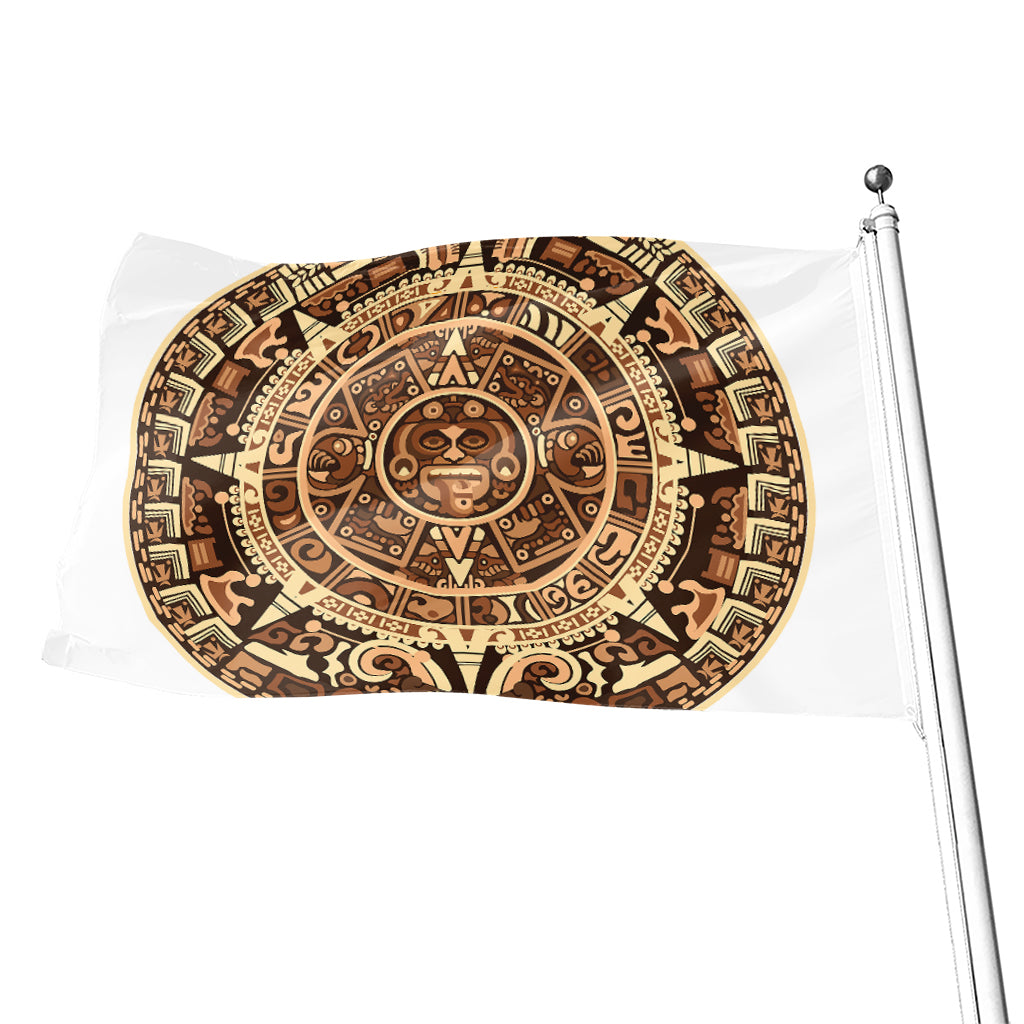 Tribal Maya Calendar Print Flag