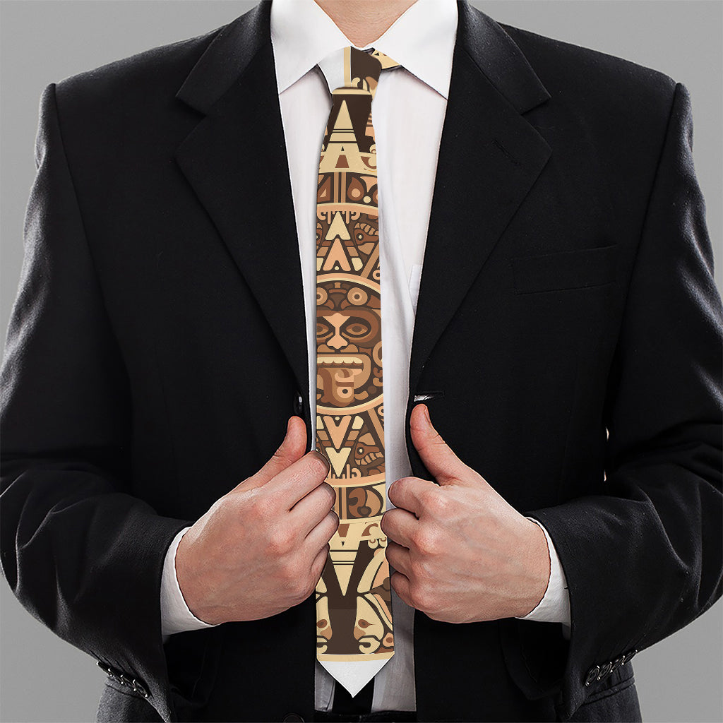 Tribal Maya Calendar Print Necktie