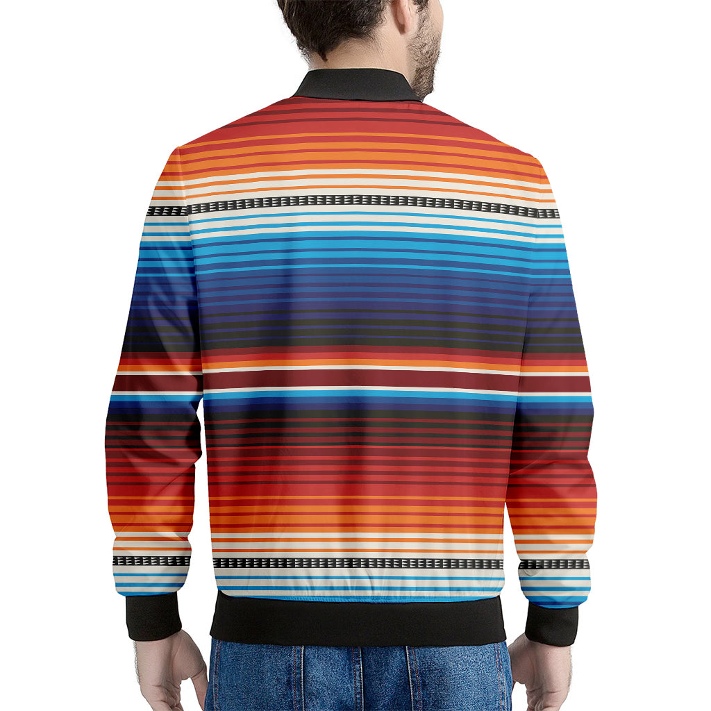Tribal Mexican Blanket Pattern Print Men's Bomber Jacket