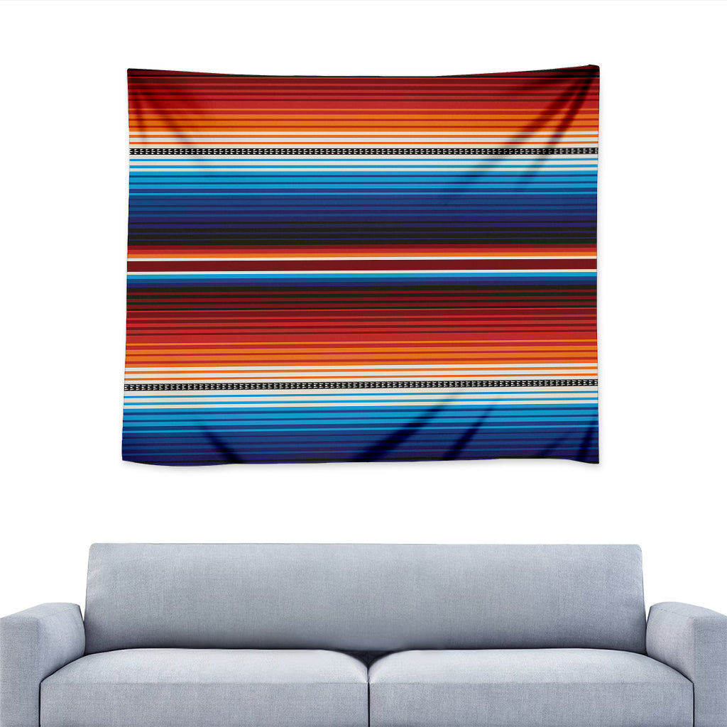 Tribal Mexican Blanket Pattern Print Tapestry