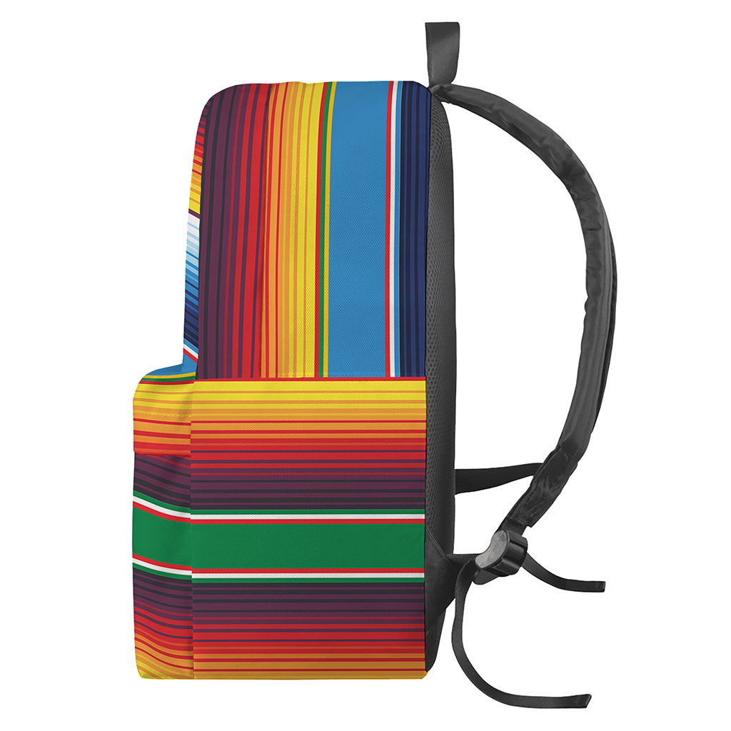 Tribal Mexican Blanket Stripe Print Backpack