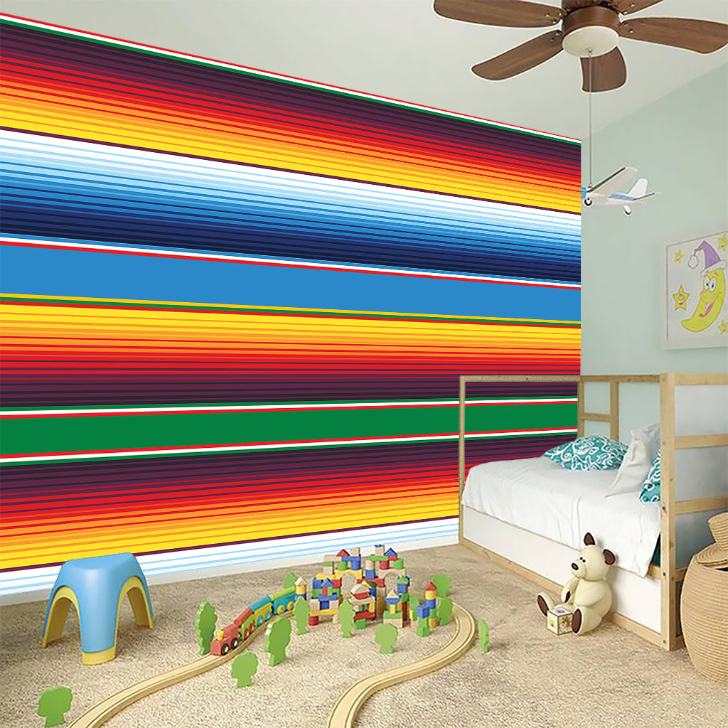 Tribal Mexican Blanket Stripe Print Wall Sticker