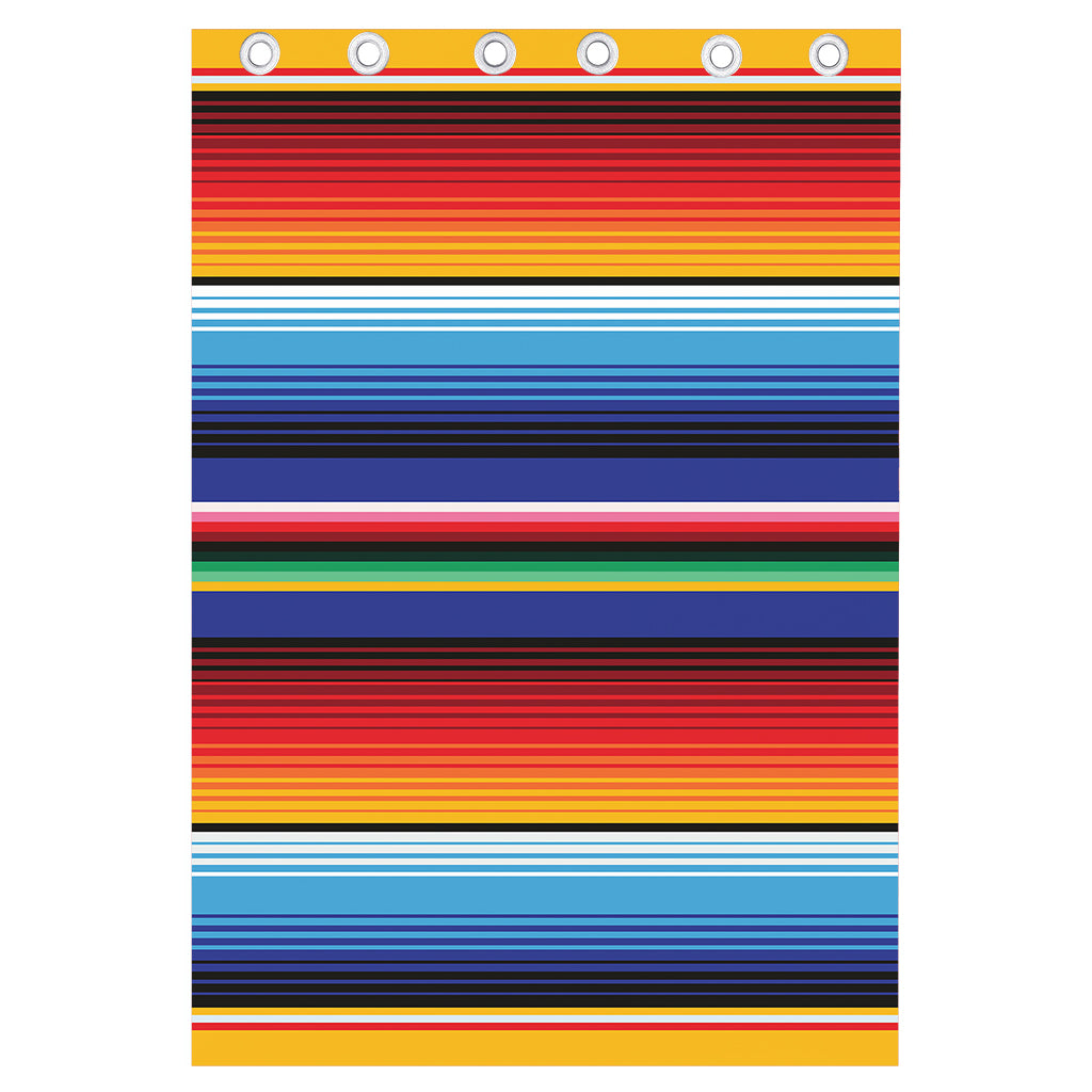 Tribal Mexican Serape Pattern Print Curtain