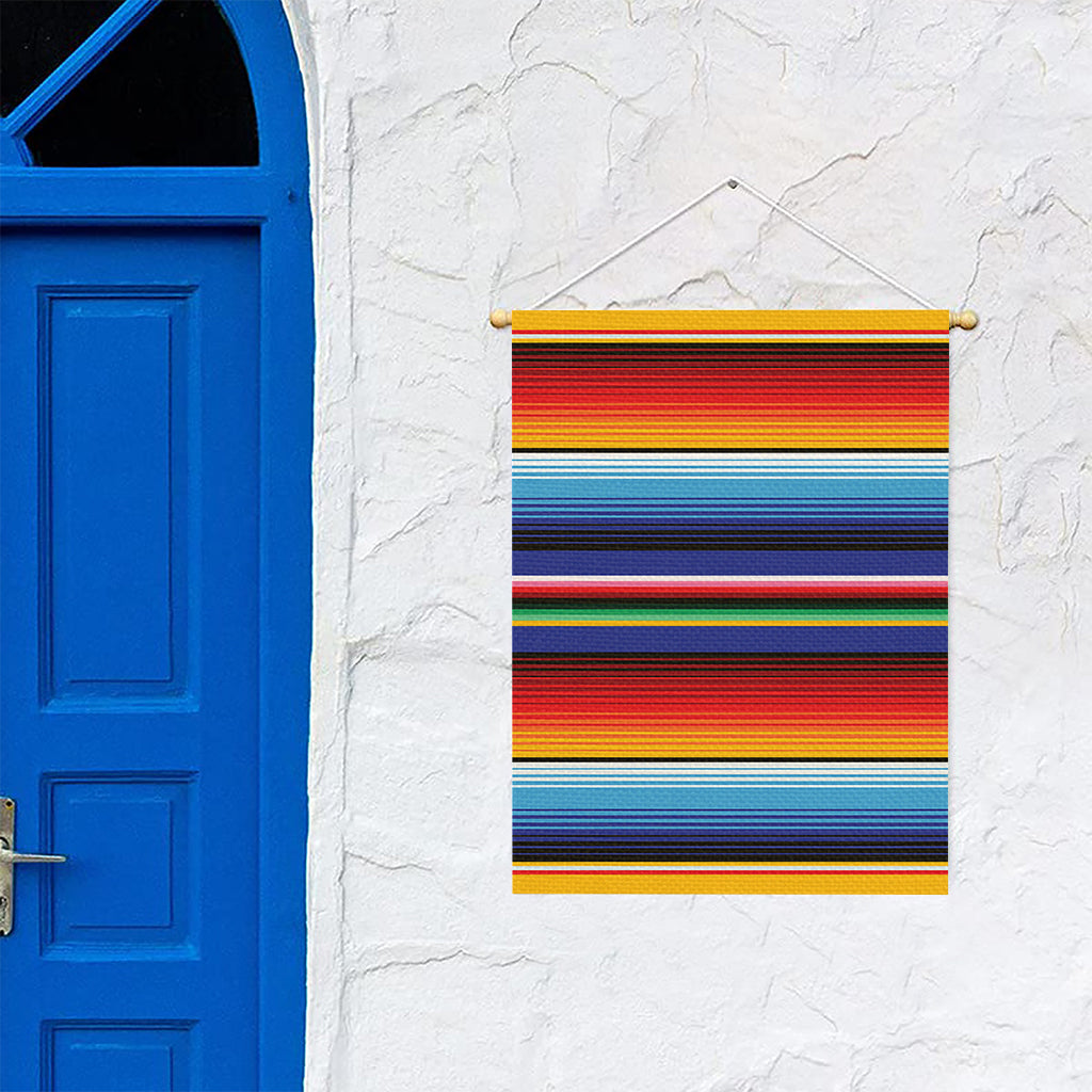 Tribal Mexican Serape Pattern Print Garden Flag