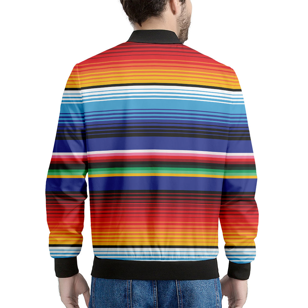 Tribal Mexican Serape Pattern Print Men's Bomber Jacket
