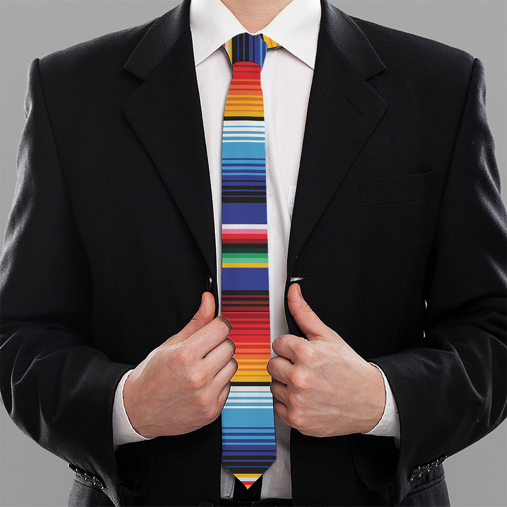Tribal Mexican Serape Pattern Print Necktie