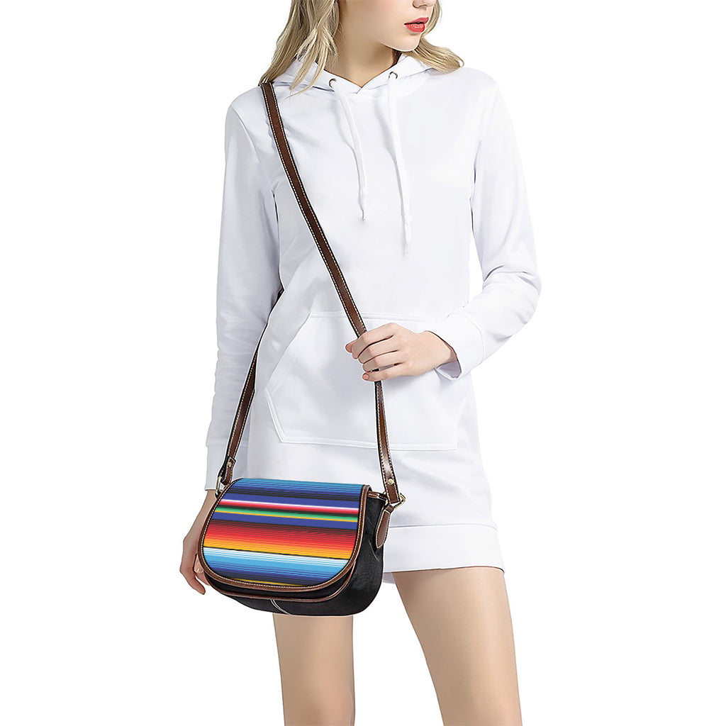 Tribal Mexican Serape Pattern Print Saddle Bag