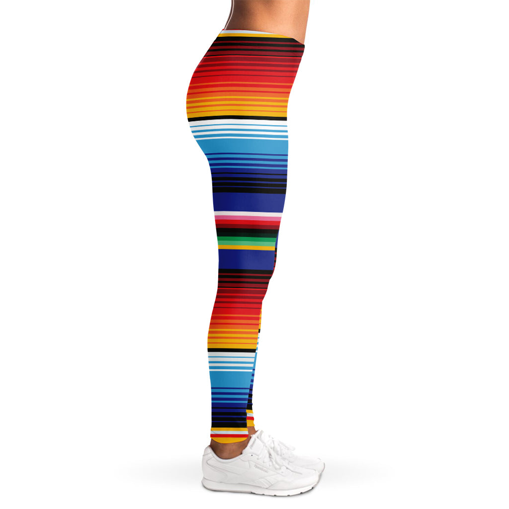 Tribal Mexican Serape Pattern Print Women's Leggings