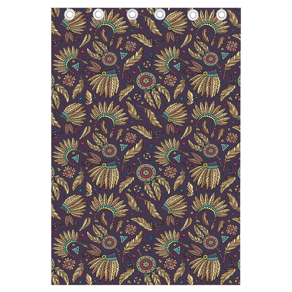 Tribal Native Indian Pattern Print Curtain