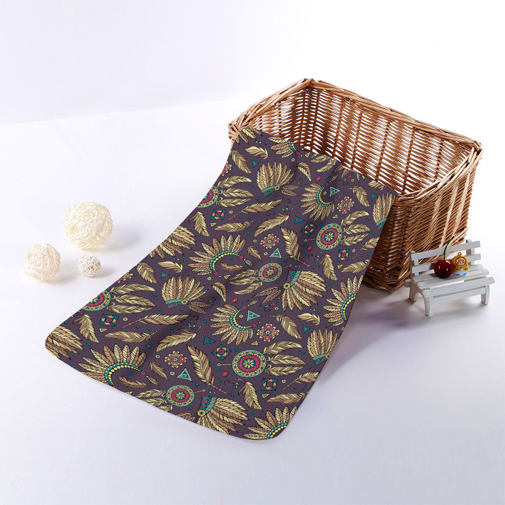Tribal Native Indian Pattern Print Towel